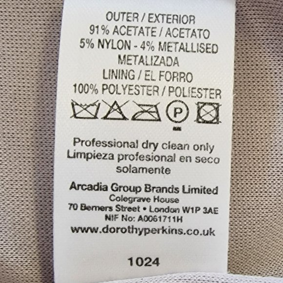 Vintage Y2k Dorothy Perkins Purple Silver Crochet Knit Slip Dress Size 12 Barbie - Picture 9 of 9